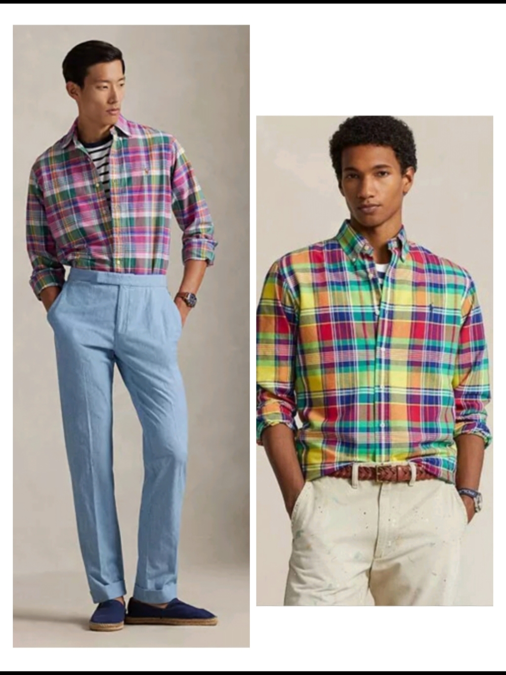 J. Crew Factory Men's Multicolor Plaid Button-Down Shirt